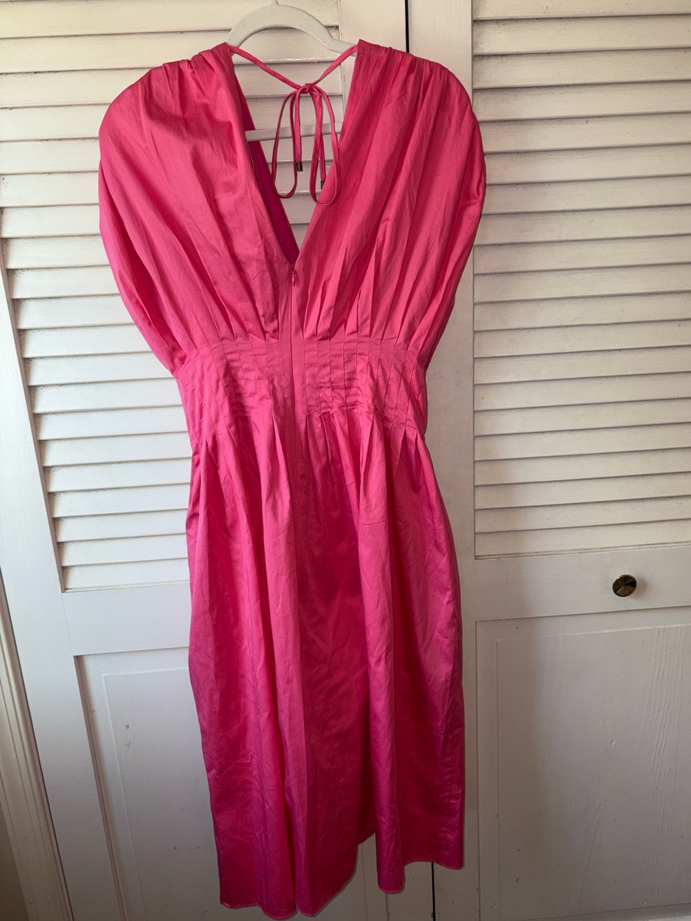 NWT Trina Turk Dasya 2 Midi Dress Pink Organic Cotton Size 12 Resort - Picture 2 of 5